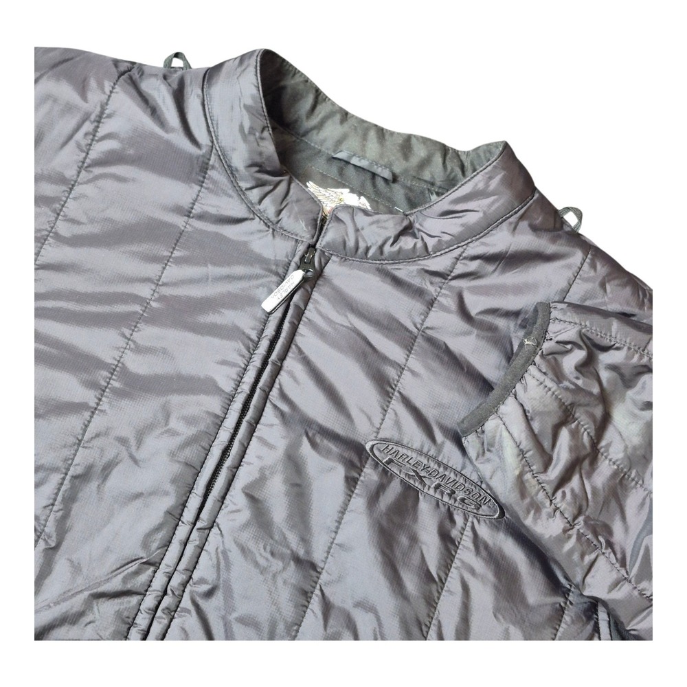 Harley-Davidson Men's 2XL Tall FXRG Black Quilted Liner Jacket Zip Front